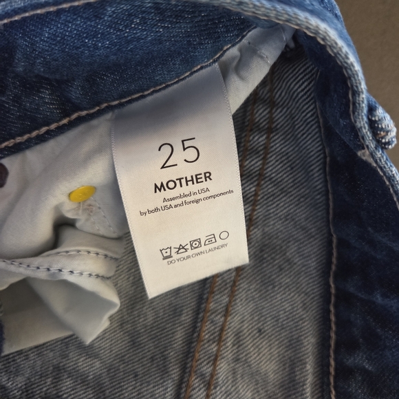 Mother Snacks The Lemon Twist Sneak Wide Leg Jeans Size 25 NWT $248 - Picture 5 of 16